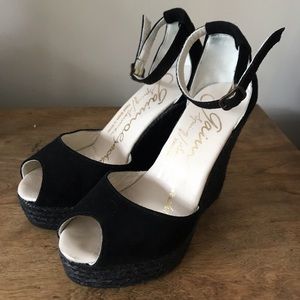Black GAIMO Wedge Sandals
